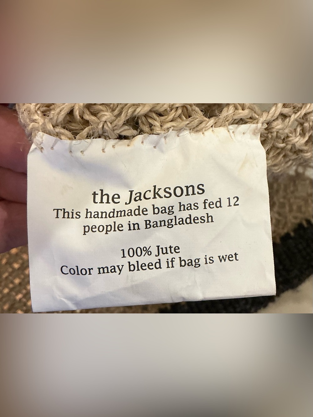 Jacksons of London 100% Poodle Jute Bag - Picture 5 of 5